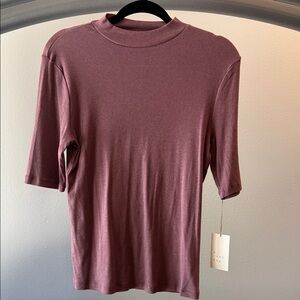 a new day Mauve Short Sleeve Top